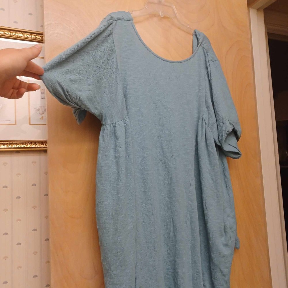 Paisie London Aqua Seafoam Green Layer Oversized laagenlook maxi Rayon dress 12